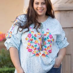 Boutique Simplified Fiesta Time Embroidered 3/4 Sleeve New Arrivals 13 Boutique Simplified Fiesta Time Embroidered 3/4 Sleeve New Arrivals