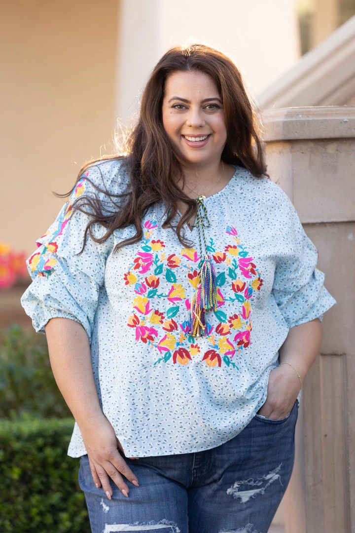 Boutique Simplified Fiesta Time Embroidered 3/4 Sleeve New Arrivals 8 Boutique Simplified Fiesta Time Embroidered 3/4 Sleeve New Arrivals