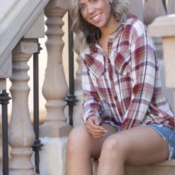 Boutique Simplified City Slickers Button Down Top New Arrivals