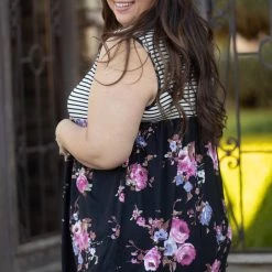 Boutique Simplified Empowering Floral Sleeveless Babydoll New Arrivals