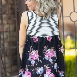 Boutique Simplified Empowering Floral Sleeveless Babydoll New Arrivals