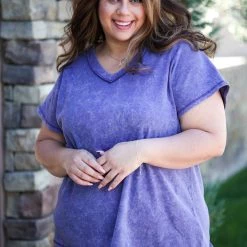 Boutique Simplified New Arrivals Purple Rain Short Sleeve