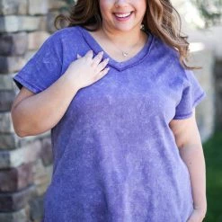 Boutique Simplified New Arrivals Purple Rain Short Sleeve