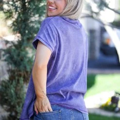 Boutique Simplified New Arrivals Purple Rain Short Sleeve