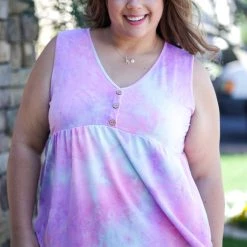 Boutique Simplified Peace, Love & Cotton Candy Babydoll New Arrivals