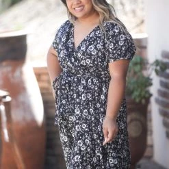 Boutique Simplified Temptations Strong Surplice Dress New Arrivals