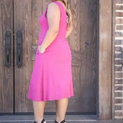 Boutique Simplified Feel Your Touch Magenta Dress New Arrivals