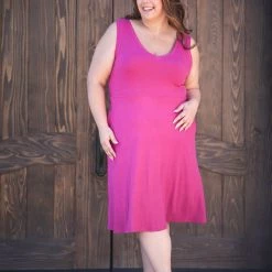 Boutique Simplified Feel Your Touch Magenta Dress New Arrivals