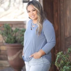 Boutique Simplified Cross My Heart 3/4 Sleeve