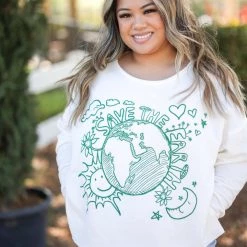 Boutique Simplified Save The Earth Pullover New Arrivals