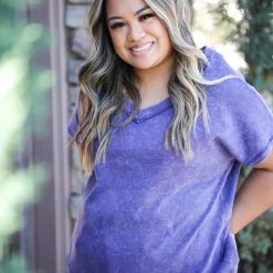 Boutique Simplified New Arrivals Purple Rain Short Sleeve