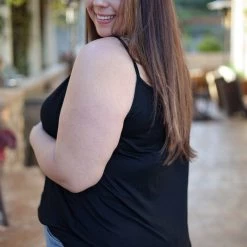 Boutique Simplified Blacked Out Cami Tank