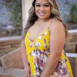 Boutique Simplified Baileys Babe Yellow Babydoll