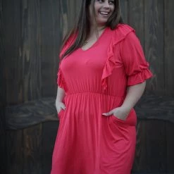 Boutique Simplified Define Excellence Ruffled Dress