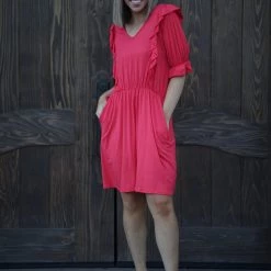 Boutique Simplified Define Excellence Ruffled Dress