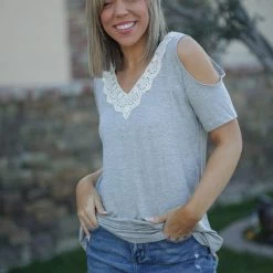 Boutique Simplified Exquisite Lacy Cold Shoulder New Arrivals