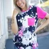 Boutique Simplified New Arrivals Pink Floral Short Sleeve