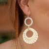 Boutique Simplified Basket Weaved Drop Earrings