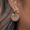Boutique Simplified New Arrivals Golden Wood Drop Earrings
