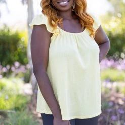 Boutique Simplified Sunshine Infusion Flutter Sleeve