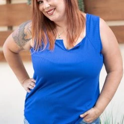 Boutique Simplified Glam Doll Tank In Royal Blue