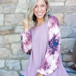 Boutique Simplified Mauvin' And Groovin' Waffle Knit New Arrivals