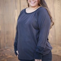 Boutique Simplified New Arrivals Graphite Thumbhole Thermal