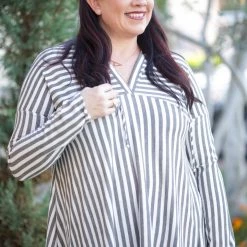 Boutique Simplified New Arrivals Striped Coastal Hoodie