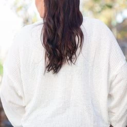 Boutique Simplified New Arrivals Snow White Waffle Knit