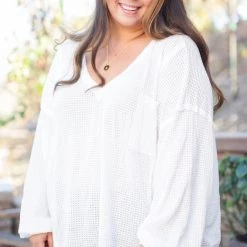 Boutique Simplified New Arrivals Snow White Waffle Knit