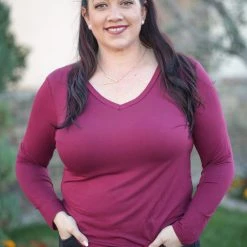 Boutique Simplified New Arrivals My Everyday Burgundy Top