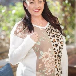 Boutique Simplified Wildflower Long Sleeve Pullover New Arrivals