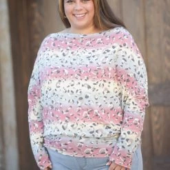 Boutique Simplified New Arrivals Spring Rainbow Long Sleeve Dolman