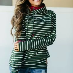 Iris & Rainbow Boutique New Arrivals #H123 Ampersand Mistletoe Double Hooded Sweatshirt