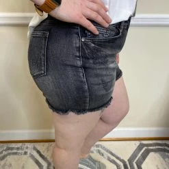 Iris & Rainbow Boutique #H584 Queen Of Rock High Waist Frayed Judy Blue Shorts New Arrivals