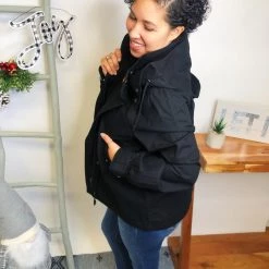 Iris & Rainbow Boutique #L560 Trendy Temptation Utility Jacket (Black) New Arrivals