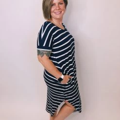 Iris & Rainbow Boutique #K313 Ready For It Mini Length Dress (Navy)