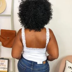 Iris & Rainbow Boutique New Arrivals #K825 Lizzie's Lace Cami (White)