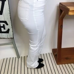 Iris & Rainbow Boutique #M318 Your Closet Is Calling White Bootcut Judy Blue Jeans