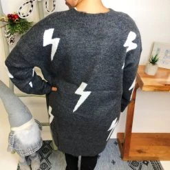 Iris & Rainbow Boutique #L563 Thunder Storm Sweater New Arrivals
