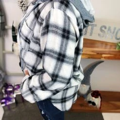 Iris & Rainbow Boutique #L830 Your Must Have Plaid Hoodie