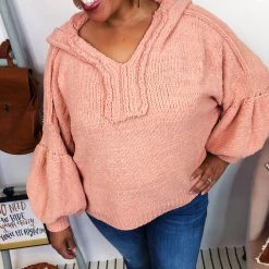 Iris & Rainbow Boutique New Arrivals #K985 Blush My Days Hooded Sweater 11 Iris & Rainbow Boutique New Arrivals #K985 Blush My Days Hooded Sweater