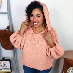Iris & Rainbow Boutique New Arrivals #K985 Blush My Days Hooded Sweater 15 Iris & Rainbow Boutique New Arrivals #K985 Blush My Days Hooded Sweater