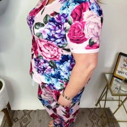 Iris & Rainbow Boutique #M580 Bright Flowers Pajamas New Arrivals