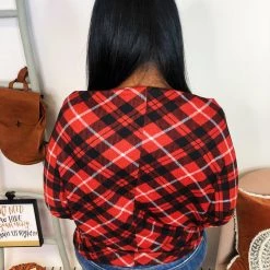 Iris & Rainbow Boutique #L43 Holidays In Plaid (Red/Black)