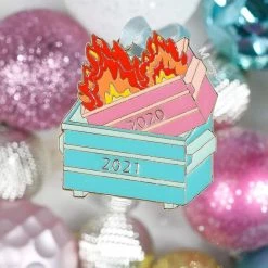 Iris & Rainbow Boutique # L326 2021 Dumpster Fire Ornament New Arrivals