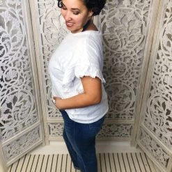 Iris & Rainbow Boutique #M450 Always Remembered Top (White) New Arrivals