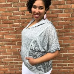 Iris & Rainbow Boutique #J728 Perfectly Paisley Hoodie Top New Arrivals