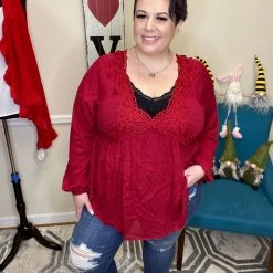 Iris & Rainbow Boutique #H295 Whimsical Rose Babydoll Top New Arrivals