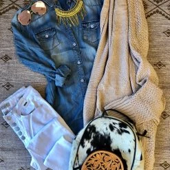 Iris & Rainbow Boutique #711 Cow Fur Backpack With Floral Leather